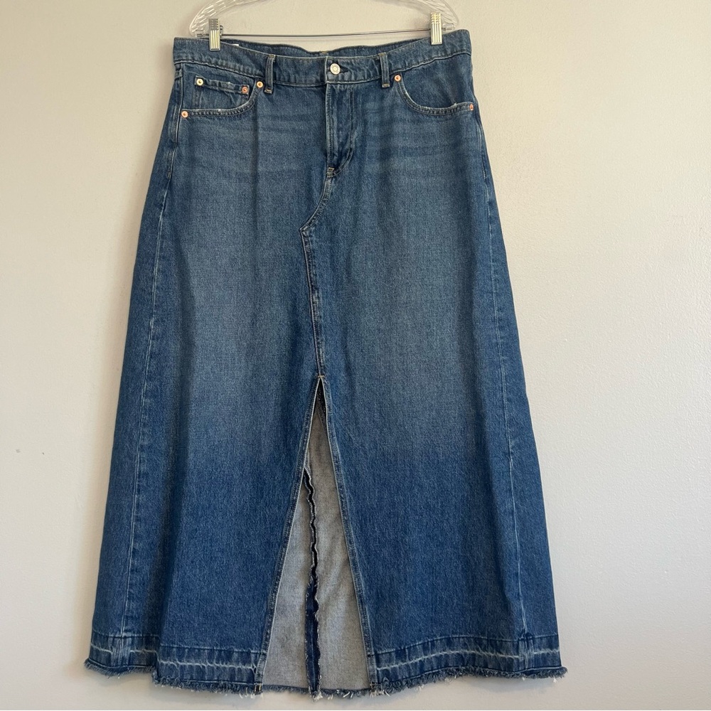 GAP Blue Denim Maxi Skirt